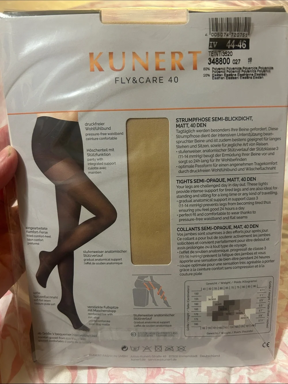 KUNERT Fly & Care 40 Women's Semi-Opaque Tights 44-46